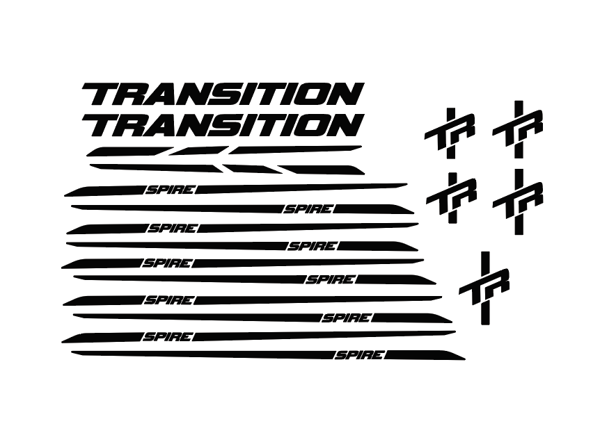 2022 Transition Spire Carbon Frame Decal Graphics Kit